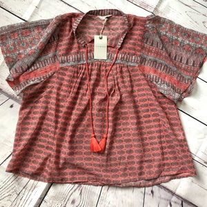 Lucky Brand sheer flowy top